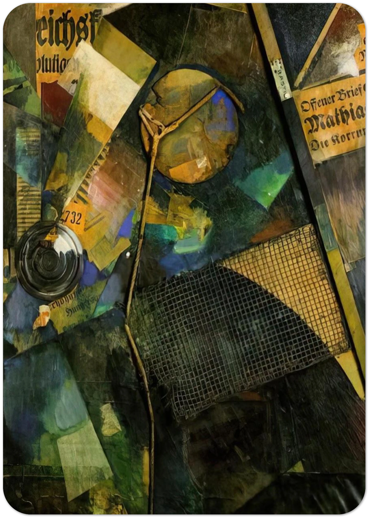 MERZ PICTURE 25A THE STAR PICTURE 1920 By Kurt Schwitters Pack of 10 Post Cards | Kurt Schwitters Post Cards | A6 (10.5 x 14.8 cm) - 4.1 x 5.8 inches