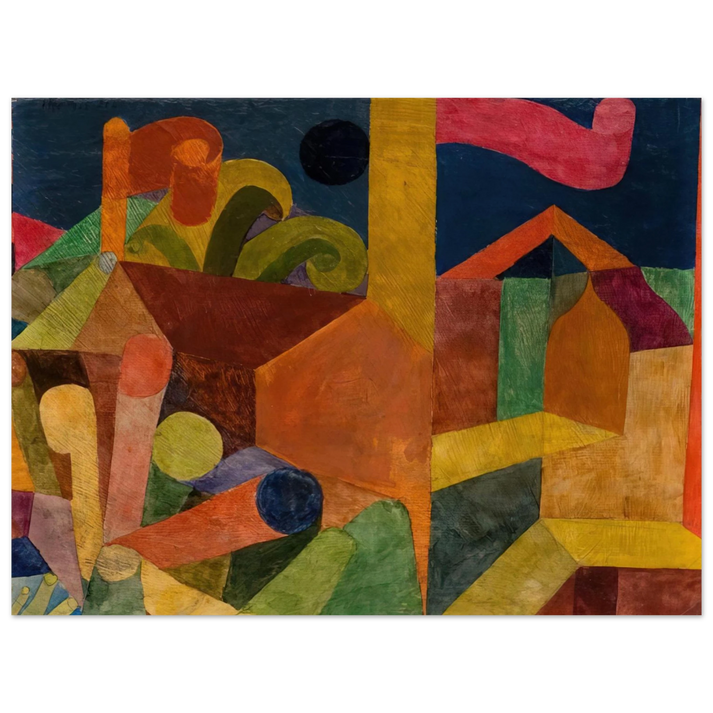 Paul Klee - LANDSCAPE WITH FLAGS 1914  75x100 cm / 30x40inches Fine Art Poster