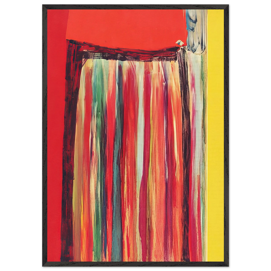 Coriander Rose - 1972 - Ronnie Landfield 70x100 cm / 28x40 inches Framed Art Print – Black Wooden Frame