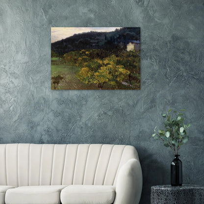 Landscape near Grasse - John Singer Sargent Brushed Aluminum Print - 70x100 cm / 28x40 inches | John Singer Sargent Aluminum Print | John Singer Sargent Prints