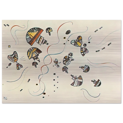 LAST WATERCOLOUR 1944 - Wassily Kandinsky Brushed Aluminum Print - 70x100 cm / 28x40 inches | Wassily Kandinsky Aluminum Print | Wassily Kandinsky Prints