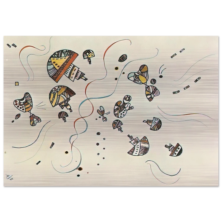 LAST WATERCOLOUR 1944 - Wassily Kandinsky Brushed Aluminum Print - 70x100 cm / 28x40 inches | Wassily Kandinsky Aluminum Print | Wassily Kandinsky Prints