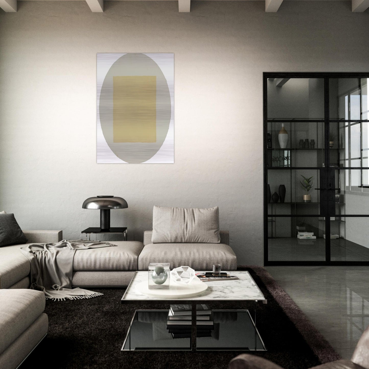 Untitled from Seven Aquatints - Robert Ryman Brushed Aluminum Print - 70x100 cm / 28x40 inches | Robert Ryman Aluminum Print | Robert Ryman Prints