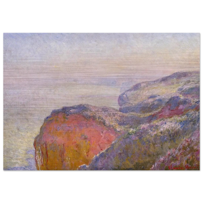 Cliff near Dieppe in the Morning - claude monet Brushed Aluminum Print - 70x100 cm / 28x40 inches | claude monet Aluminum Print | claude monet Prints