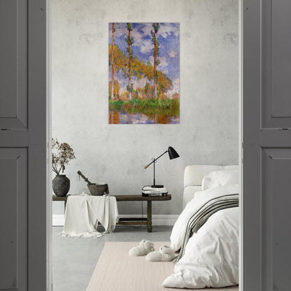Three Trees in Summer - claude monet Brushed Aluminum Print - 70x100 cm / 28x40 inches | claude monet Aluminum Print | claude monet Prints