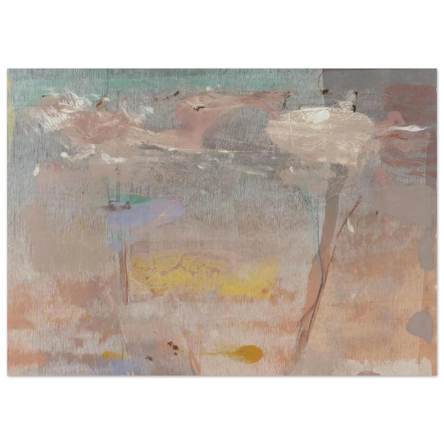 Helen Frankenthaler - Monotype I - 1981 Wall art - 45x60 cm / 18x24 inches - Fine Art Poster-canvas - -