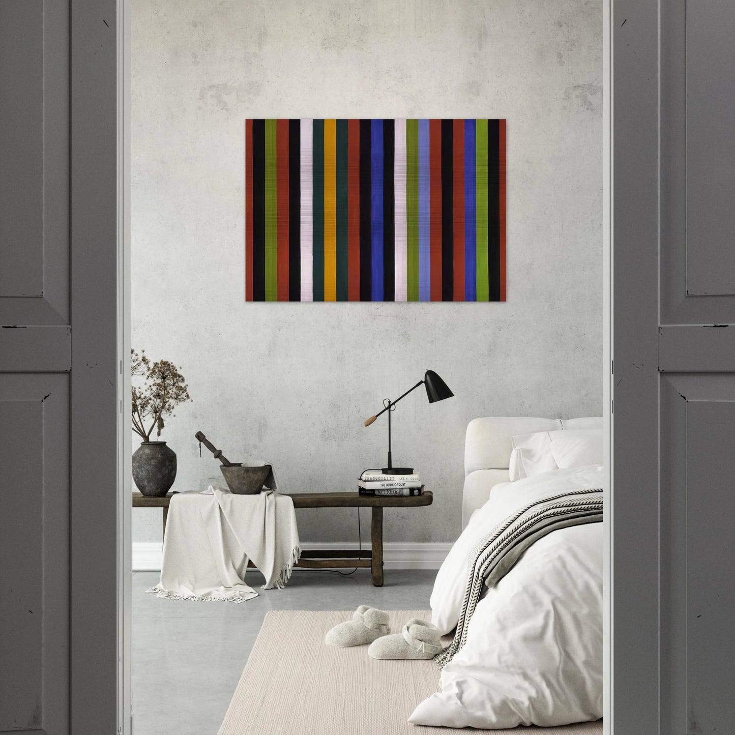 Hot Beat - 1964 - Gene Davis Brushed Aluminum Print - 70x100 cm / 28x40 inches | Gene Davis Aluminum Print | Gene Davis Prints