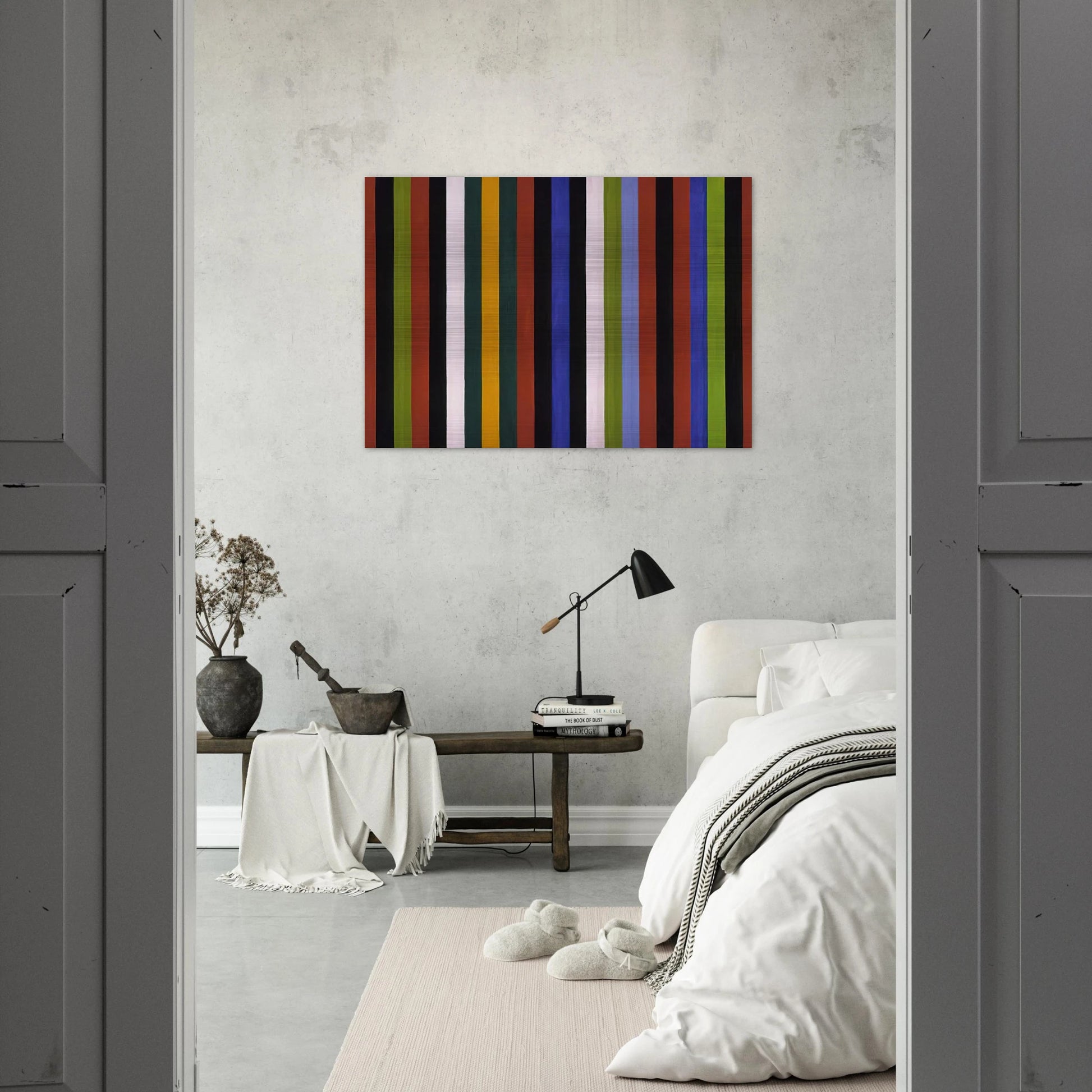 Hot Beat - 1964 - Gene Davis Brushed Aluminum Print - 70x100 cm / 28x40 inches | Gene Davis Aluminum Print | Gene Davis Prints