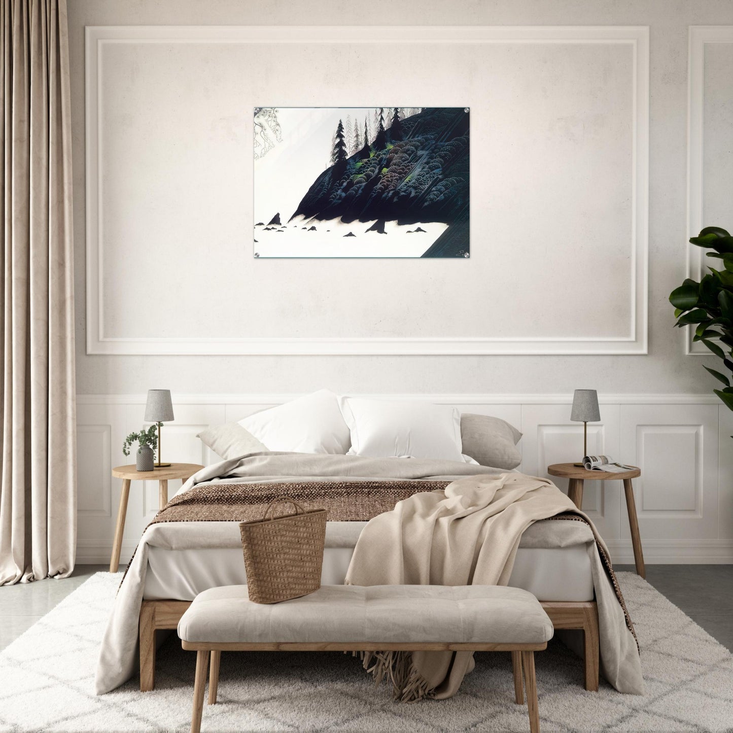 Spruce Redwoods and Pine - Eyvind Earle Acrylic Print - 70x100 cm / 28x40″ inches | Eyvind Earle Wall Art | Eyvind Earle Prints