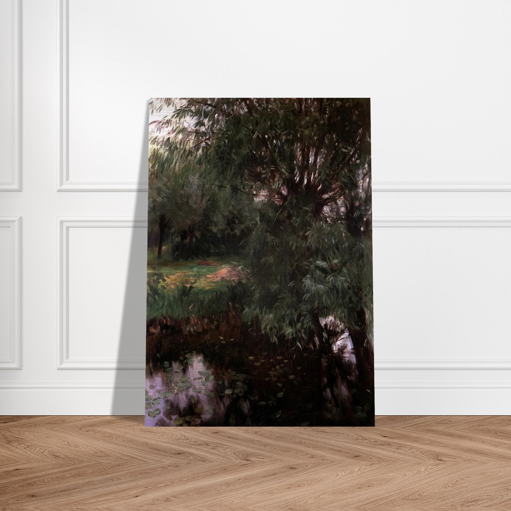 A Backwater at Wargrave - John Singer Sargent Brushed Aluminum Print - 70x100 cm / 28x40 inches | John Singer Sargent Aluminum Print | John Singer Sargent Prints