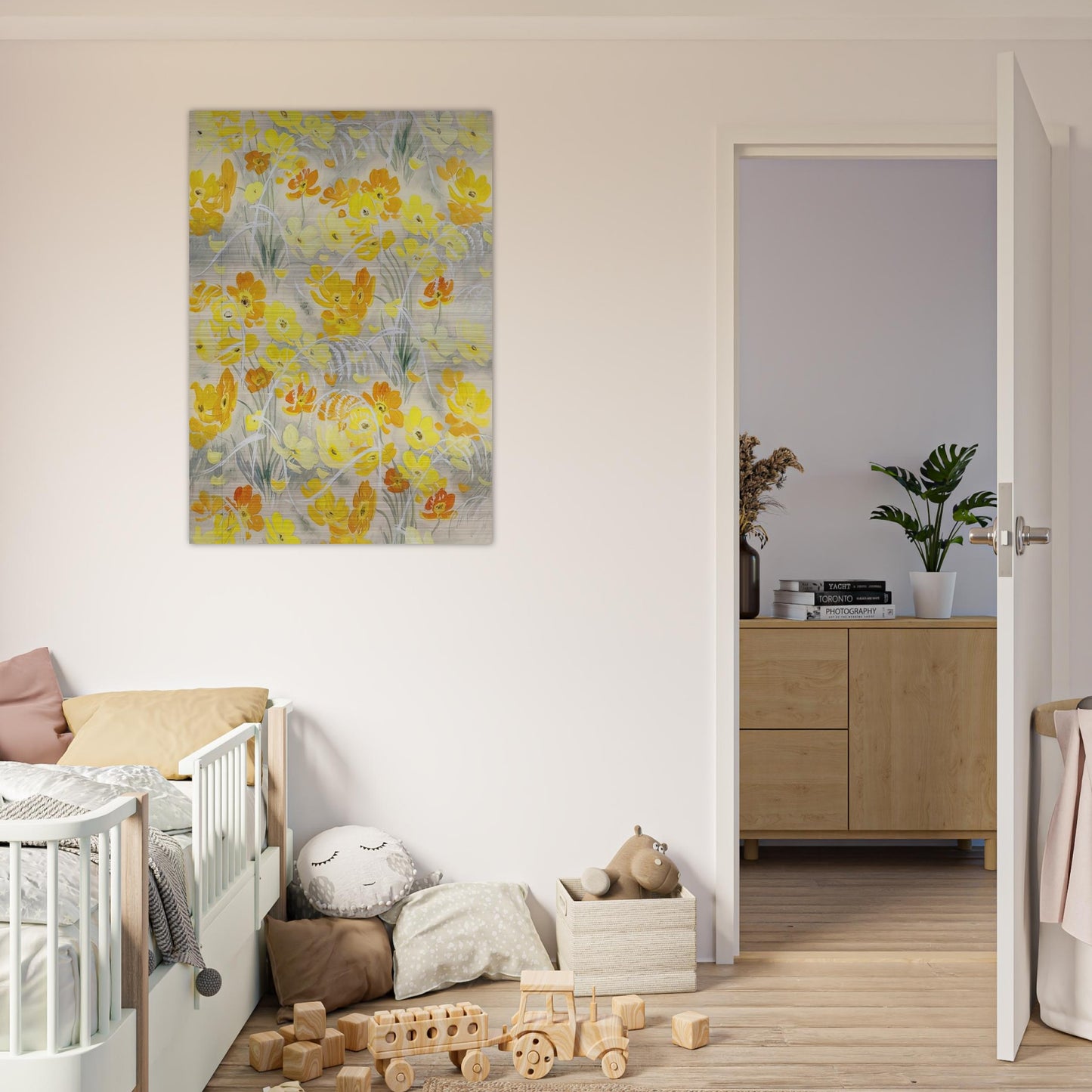 Orange and Yellow Flowers - Post-Impressionism - Le Pho Brushed Aluminum Print - 70x100 cm / 28x40 inches | Le Pho Aluminum Print | Le Pho Prints
