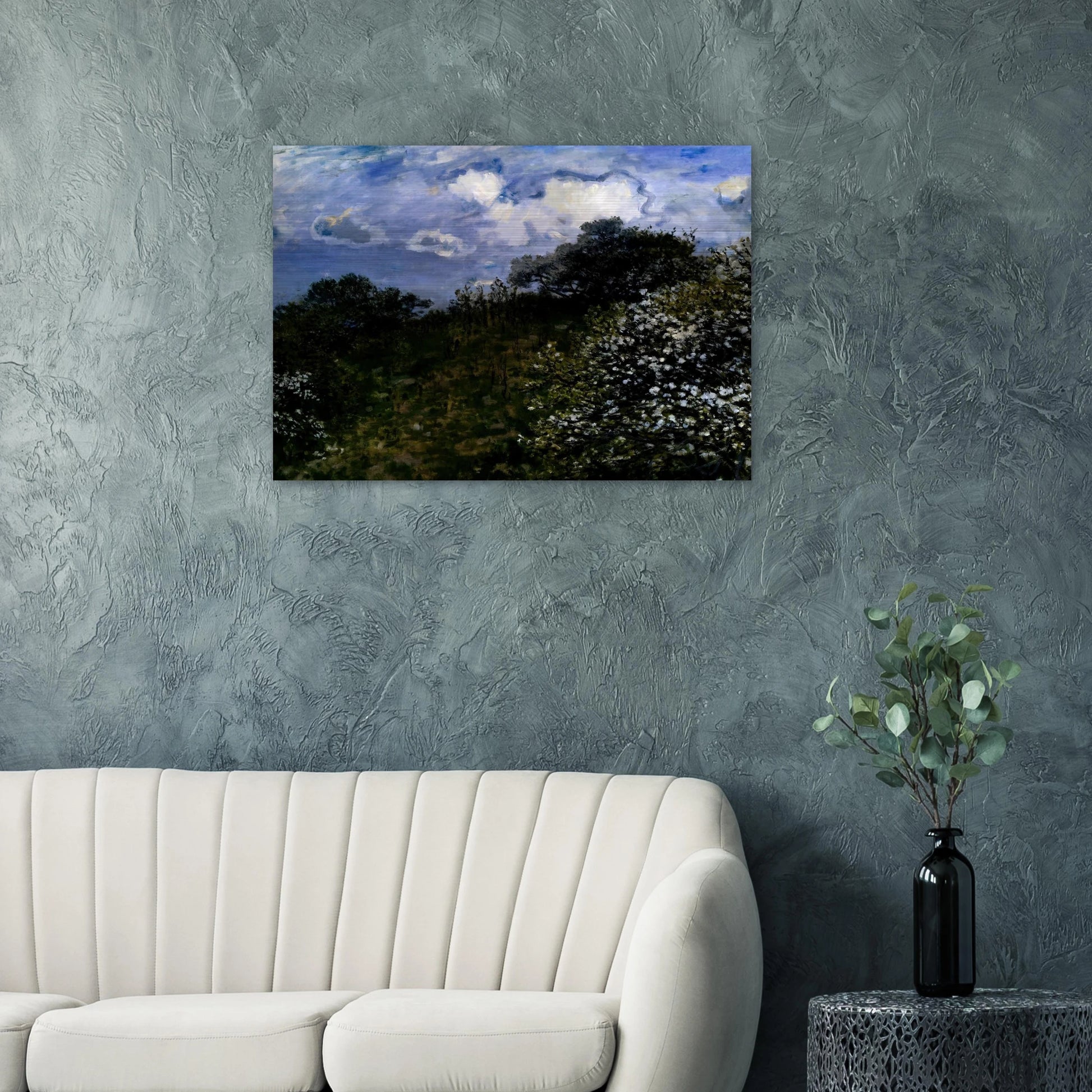 Spring - claude monet Brushed Aluminum Print - 70x100 cm / 28x40 inches | claude monet Aluminum Print | claude monet Prints