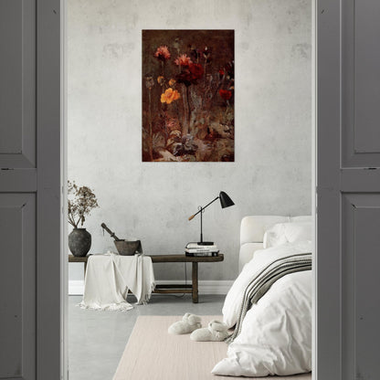 Still Life with Scabiosa and Ranunculus - Vincent van Gogh Brushed Aluminum Print - 70x100 cm / 28x40 inches | Vincent van Gogh Aluminum Print | Vincent van Gogh Prints