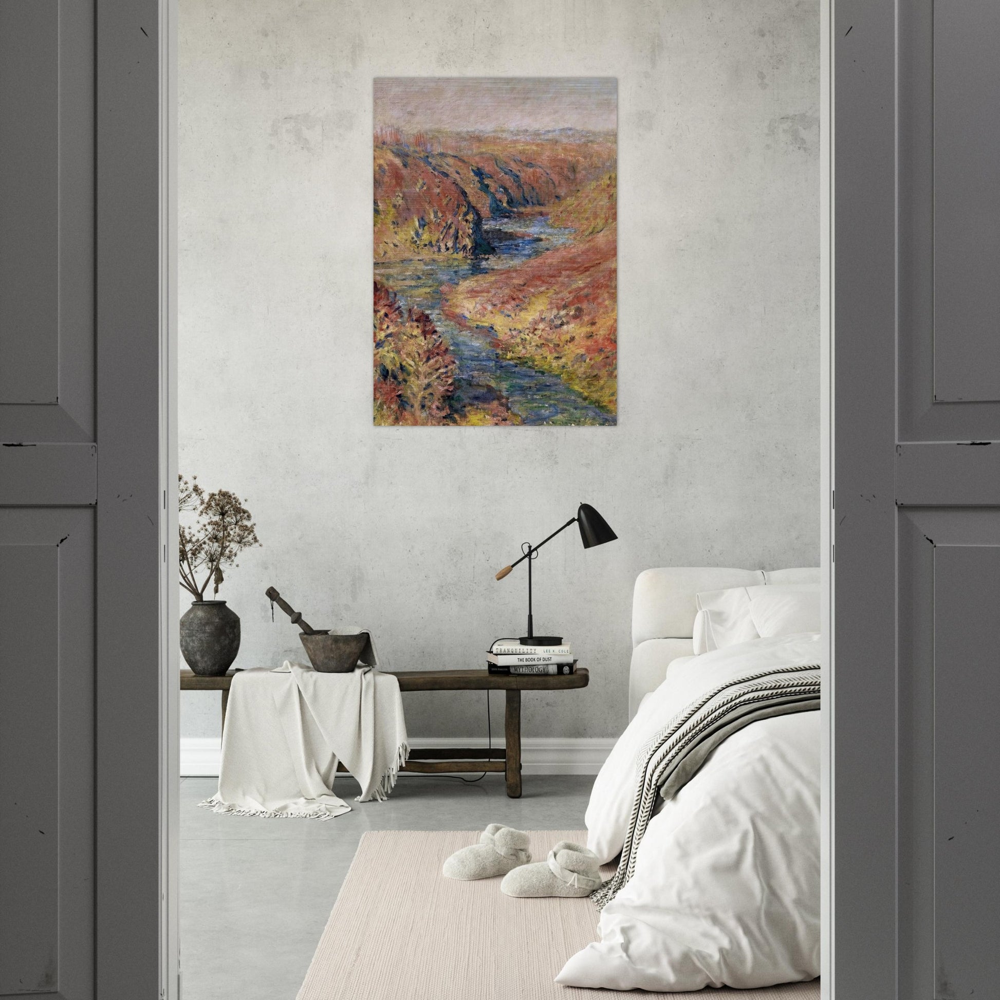 The Valley of Creuse at Fresselines - claude monet Brushed Aluminum Print - 70x100 cm / 28x40 inches | claude monet Aluminum Print | claude monet Prints