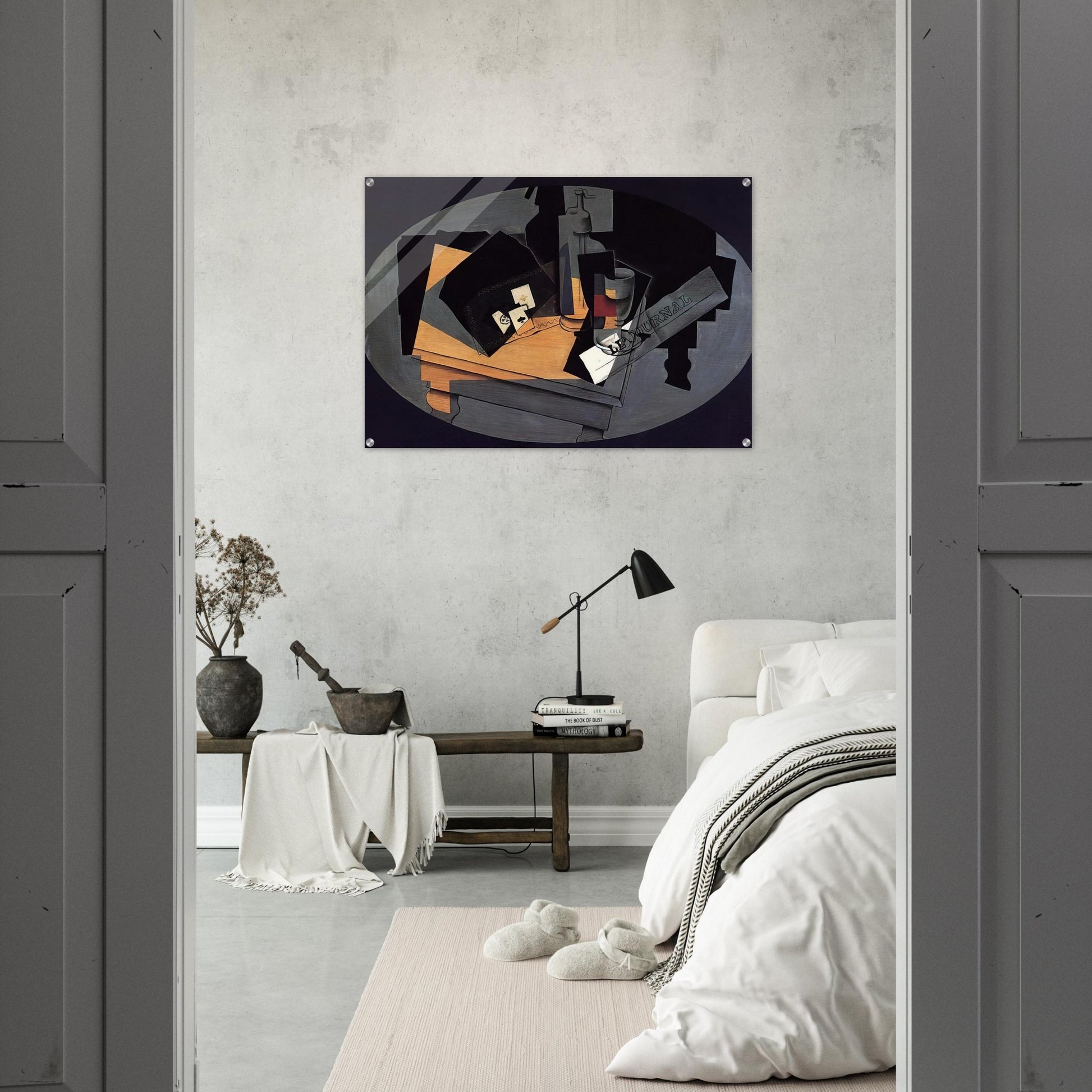 PLAYING CARDS AND SIPHON 1916 - Juan Gris Acrylic Print - 70x100 cm / 28x40″ inches | Juan Gris Wall Art | Juan Gris Prints