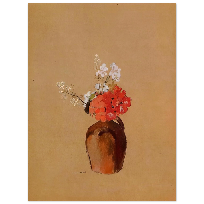 Odilon Redon - FLOWERS IN A POT  75x100 cm / 30x40inches Fine Art Poster