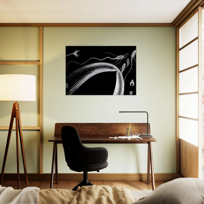 DOLPHINS - MC Escher Brushed Aluminum Print - 70x100 cm / 28x40 inches | MC Escher Aluminum Print | MC Escher Prints