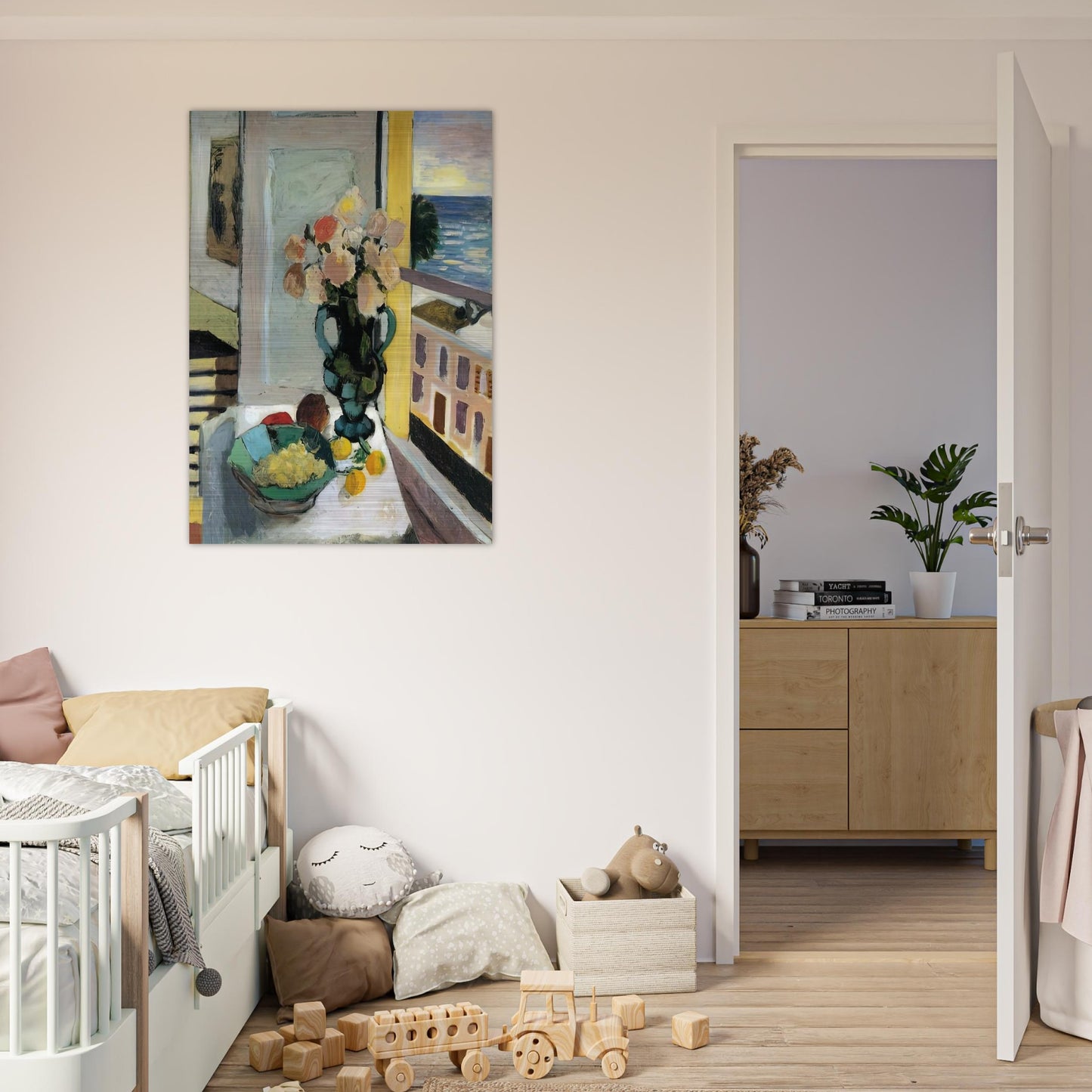 FLOWERS IN FRONT OF A WINDOW 1922 - Henri Matisse Brushed Aluminum Print - 70x100 cm / 28x40 inches | Henri Matisse Aluminum Print | Henri Matisse Prints