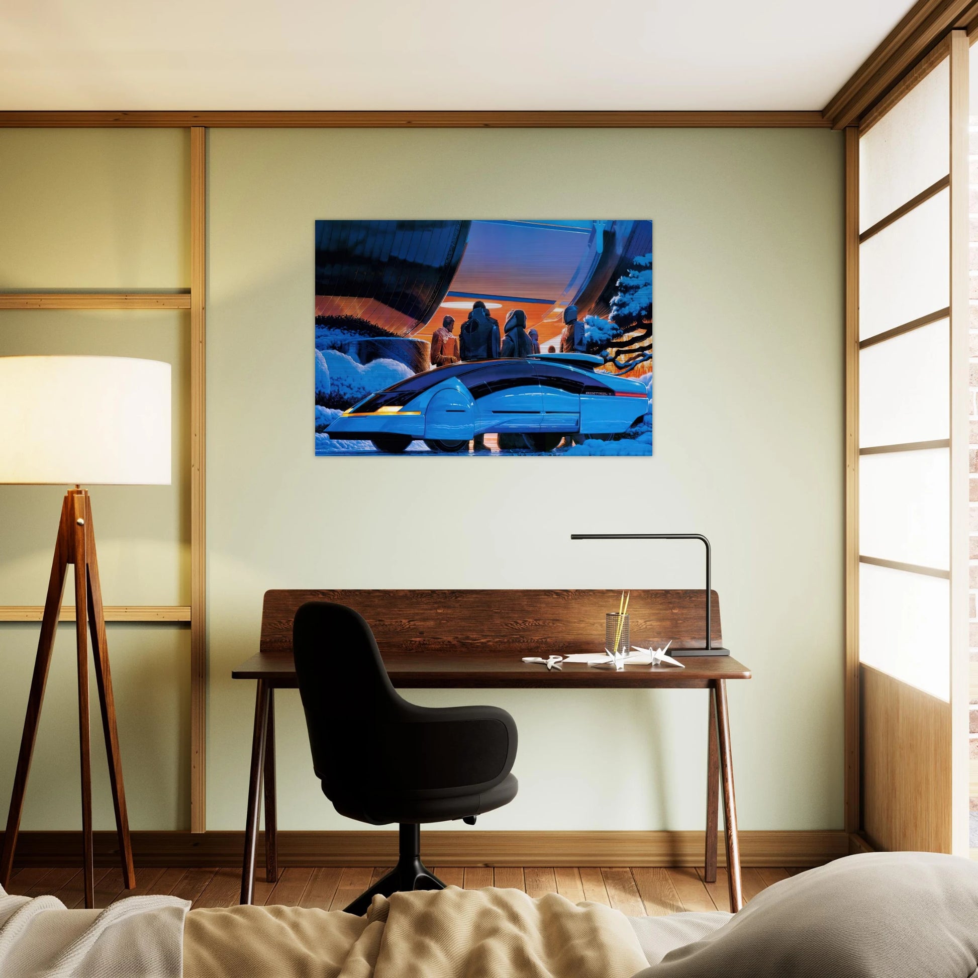 Syd Mead - Syd Mead Brushed Aluminum Print - 70x100 cm / 28x40 inches | Syd Mead Aluminum Print | Syd Mead Prints