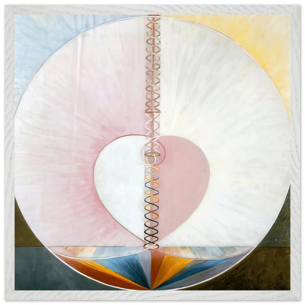 Hilma af Klint - WHAT A HUMAN BEING IS 1910 Wall art - A3 (29.7 x 42  cm) - Premium Wooden Framed Poster With Fine Art Paper - White frame