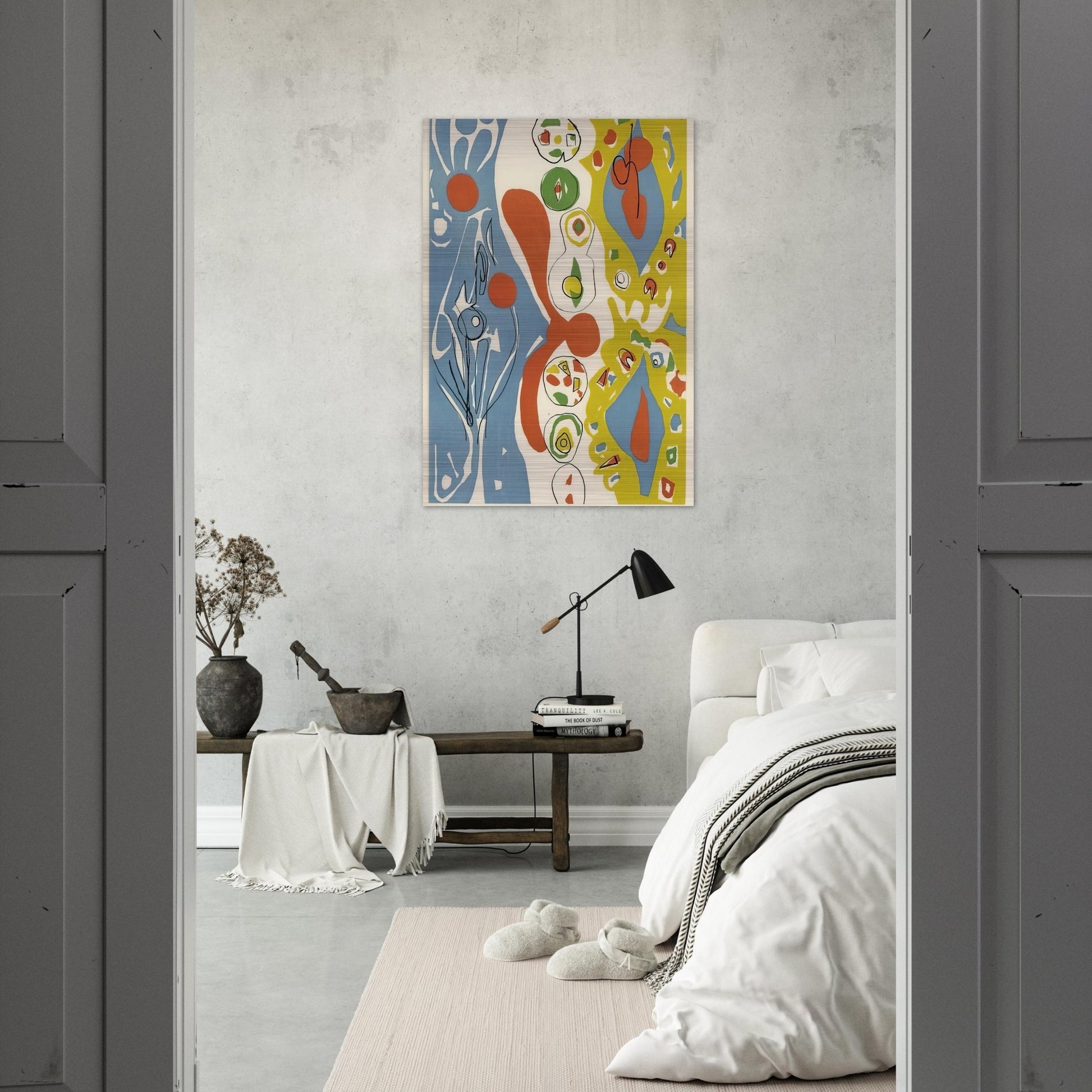 Spiele des Menschen - 1965 - Ernst Wilhelm Nay Brushed Aluminum Print - 70x100 cm / 28x40 inches | Ernst Wilhelm Nay Aluminum Print | Ernst Wilhelm Nay Prints