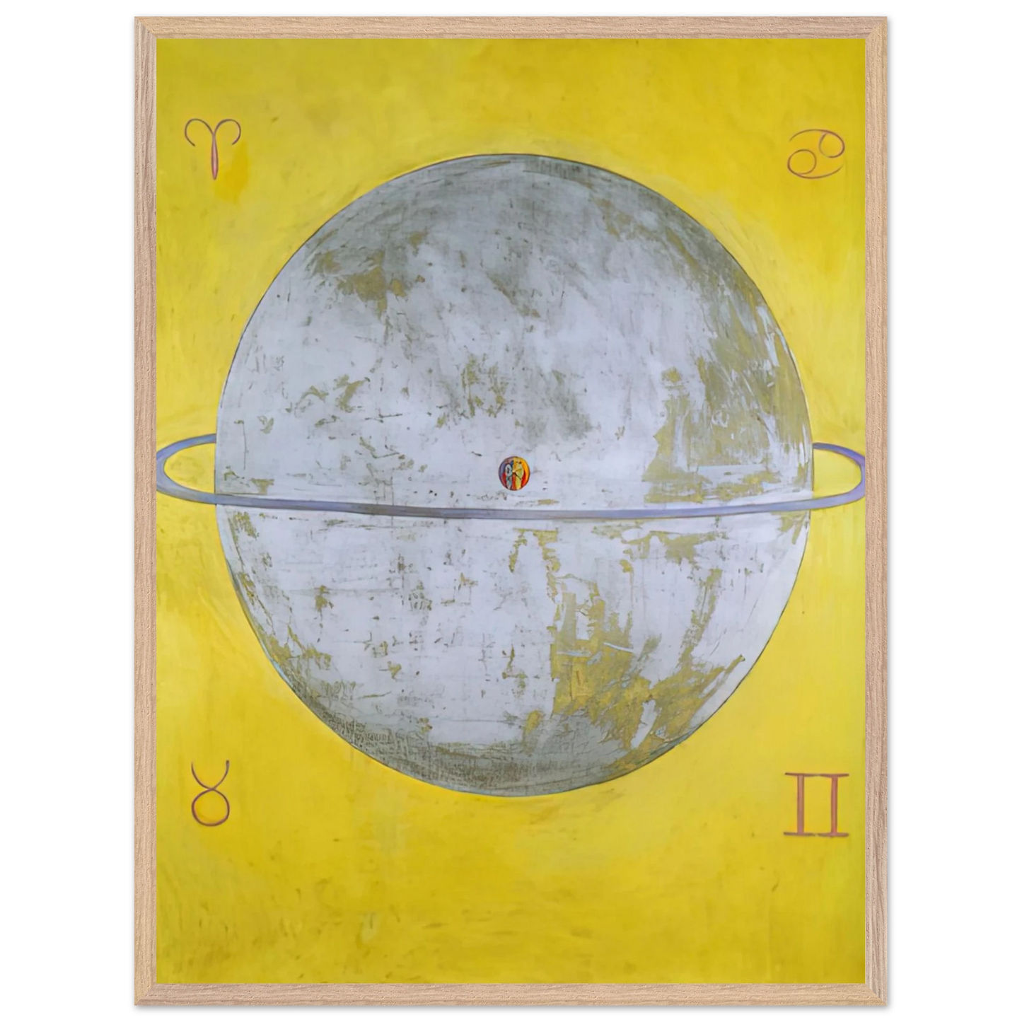 Hilma af Klint - THE DOVE NR 12 1915 Wall art - 30x40 cm / 12x16 inches - Premium Wooden Framed Poster With Fine Art Paper-canvas - White frame
