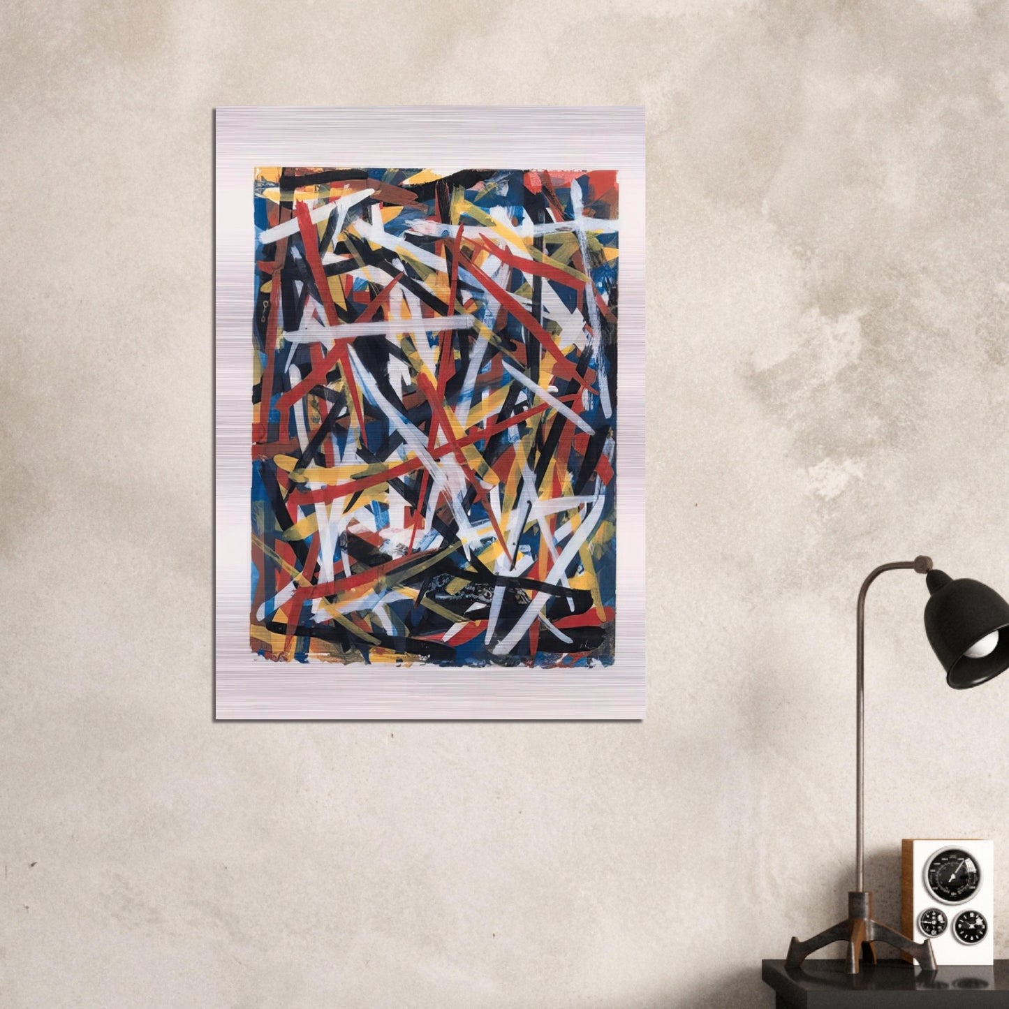 Brushstrokes - Sol LeWitt Brushed Aluminum Print - 70x100 cm / 28x40 inches | Sol LeWitt Aluminum Print | Sol LeWitt Prints