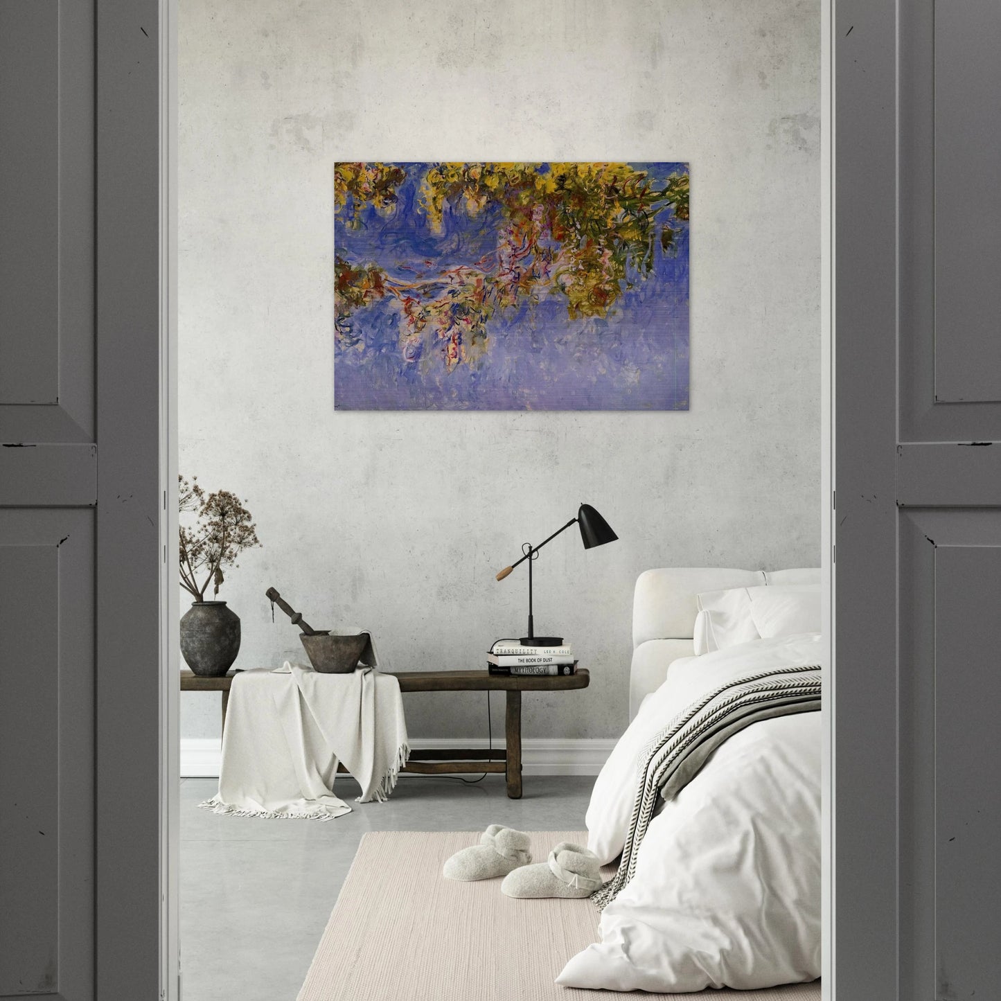 Wisteria - claude monet Brushed Aluminum Print - 70x100 cm / 28x40 inches | claude monet Aluminum Print | claude monet Prints