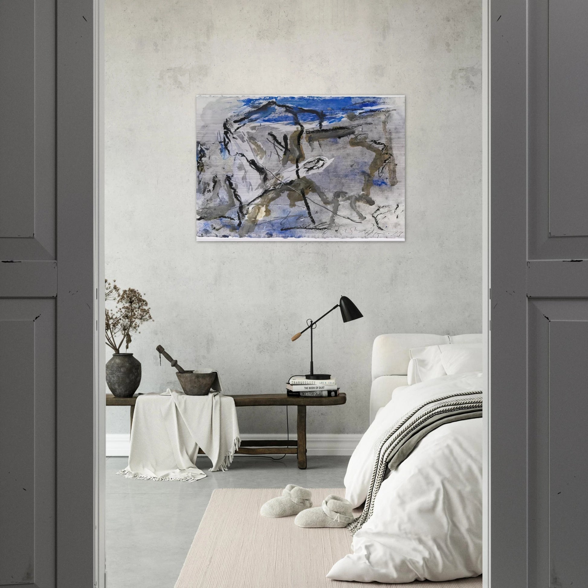 GE-11 - 1997 - Emil Schumacher Brushed Aluminum Print - 70x100 cm / 28x40 inches | Emil Schumacher Aluminum Print | Emil Schumacher Prints