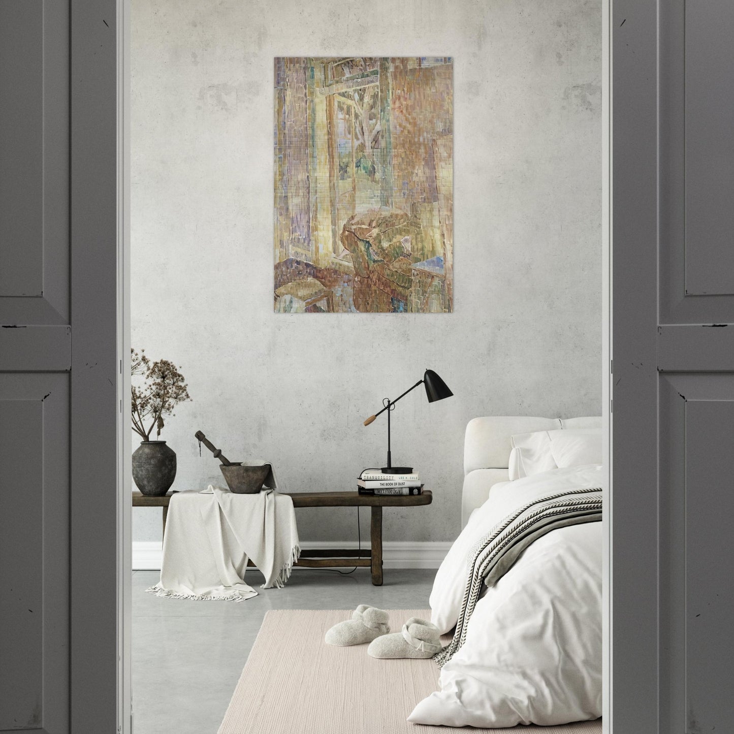 Door into the garden - 1947 - Grace Cossington Smith Brushed Aluminum Print - 70x100 cm / 28x40 inches | Grace Cossington Smith Aluminum Print | Grace Cossington Smith Prints