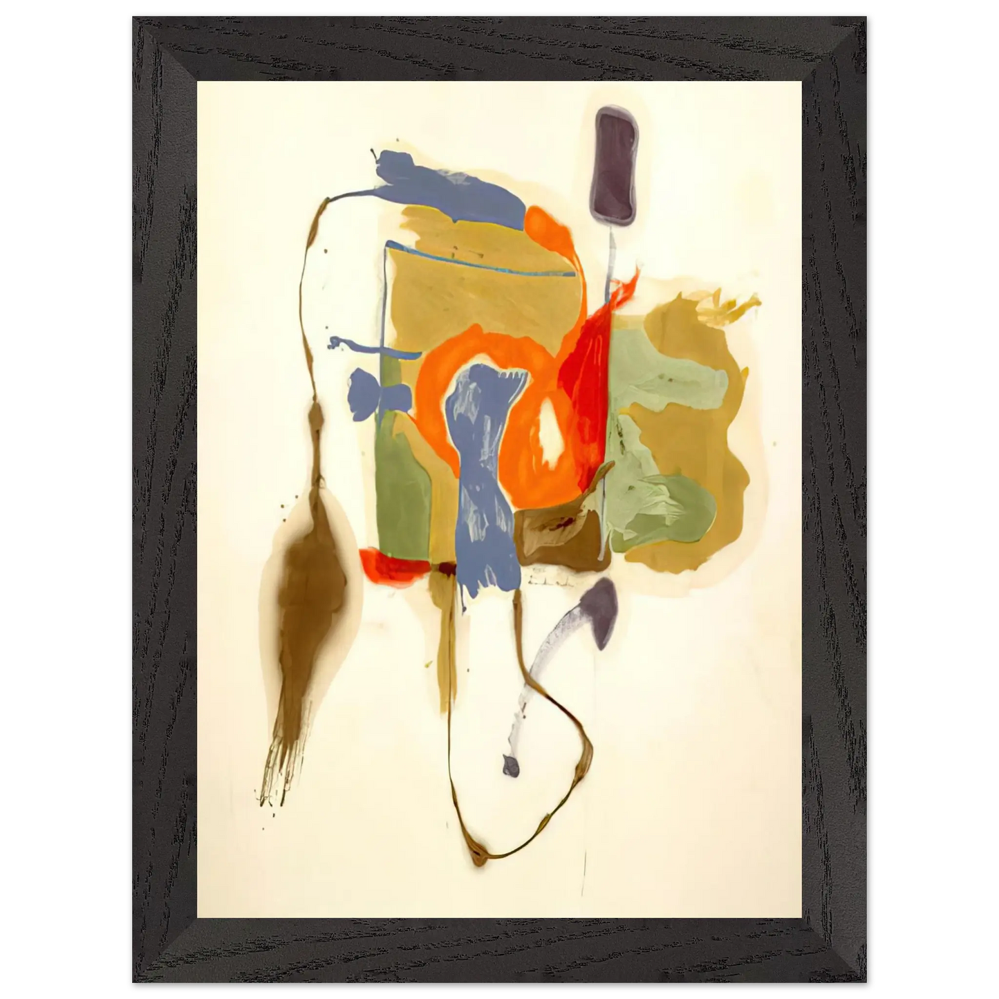 Helen Frankenthaler - Blue Form in a Scene - 1961 Wall art - 45x60 cm / 18x24 Inches - Fine Art Poster - -