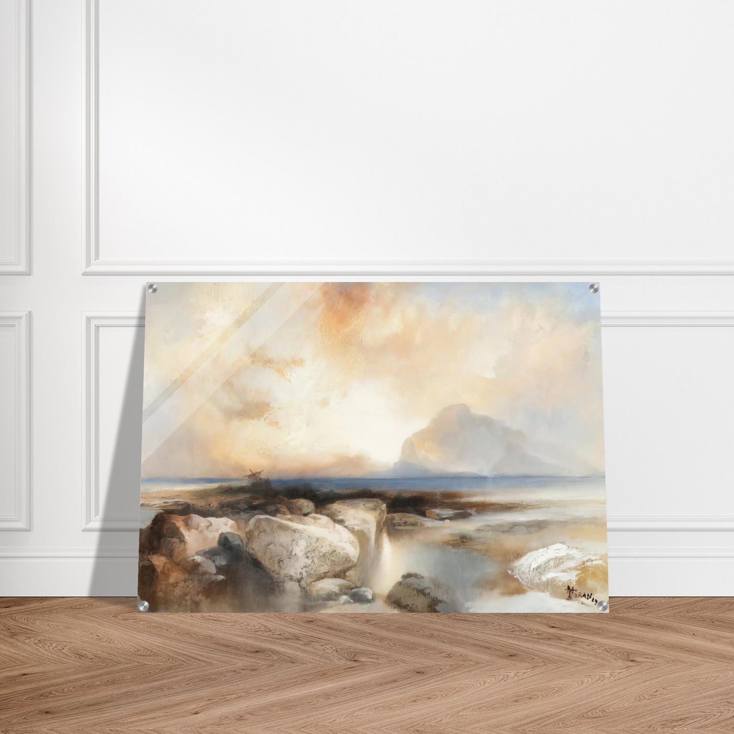 Seascape - Thomas Moran Acrylic Print - 70x100 cm / 28x40″ inches