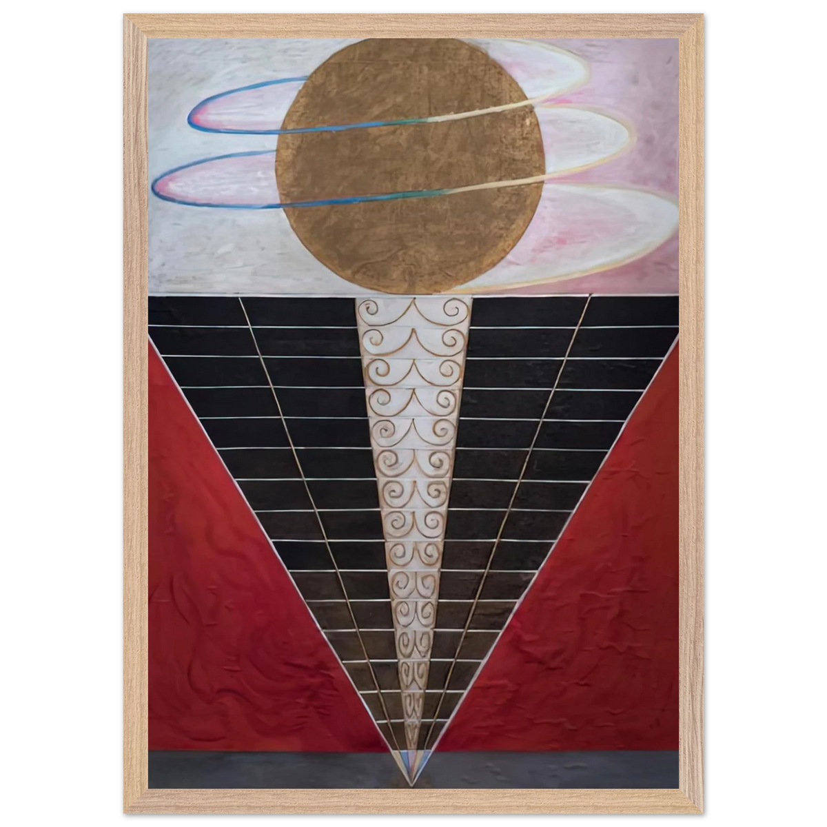 Hilma af Klint - ALTARPIECE NO 2 1915 Wall art - 30x45 cm / 12x18 inches - Premium Wooden Framed Poster With Fine Art Paper-canvas - White frame