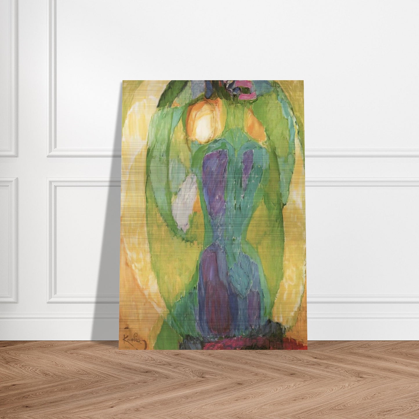 Oval mirror - Frantisek Kupka Brushed Aluminum Print - 70x100 cm / 28x40 inches | Frantisek Kupka Aluminum Print | Frantisek Kupka Prints