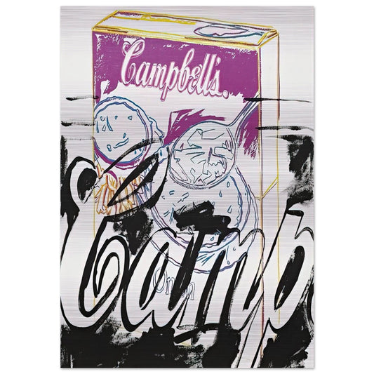 Campell's Onion Soup Box - Andy Warhol Brushed Aluminum Print - 70x100 cm / 28x40 inches | Andy Warhol Aluminum Print | Andy Warhol Prints