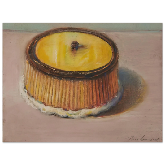 Wayne Thiebaud - Lemon Cake - 1997 Wall Art - 21x29.7 cm / 8x12" - Fine Art Poster - -