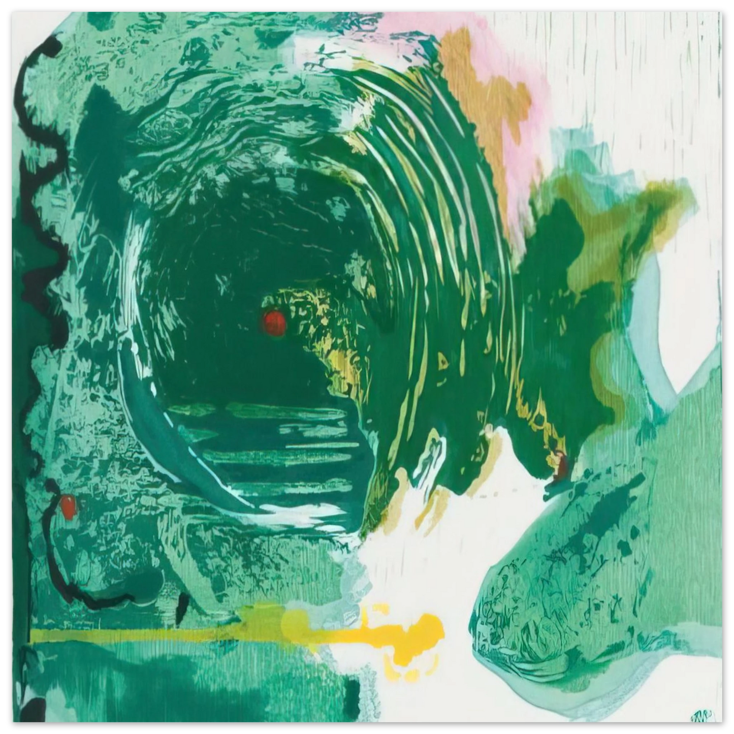 Helen Frankenthaler - Radius - 1993 Wall art - 21x29.7 cm / 8x12" - Premium Wooden Framed Poster With Fine Art Paper-canvas - White frame