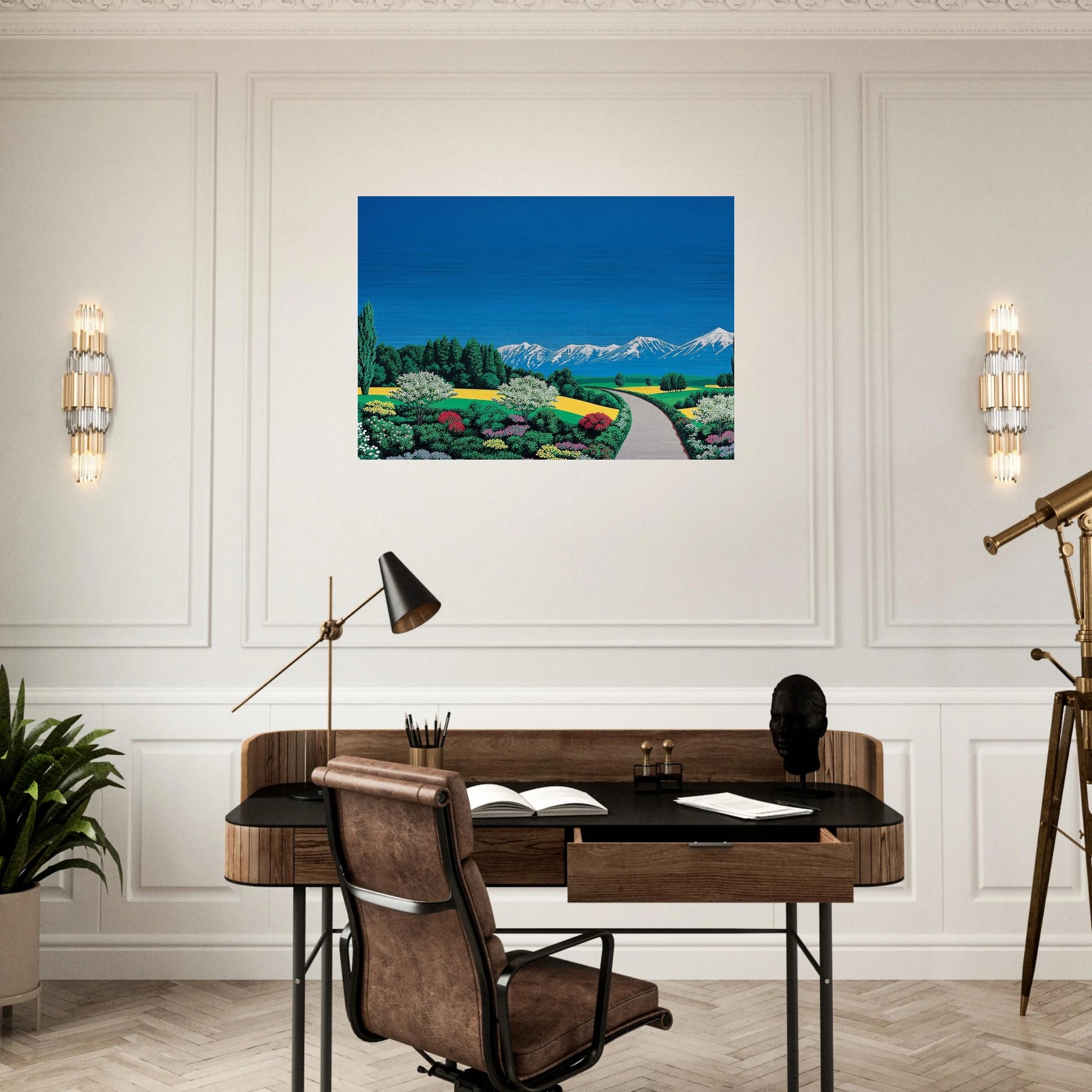 Elv Alps - Hiroshi Nagai Brushed Aluminum Print - 70x100 cm / 28x40 inches | Hiroshi Nagai Aluminum Print | Hiroshi Nagai Prints