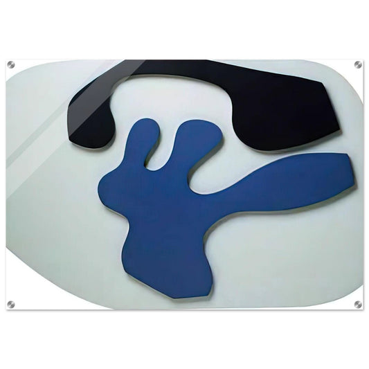 Overturned Blue Shoe With Two Heels Under a Black Vault - Jean Arp Acrylic Print - 70x100 cm / 28x40″ inches