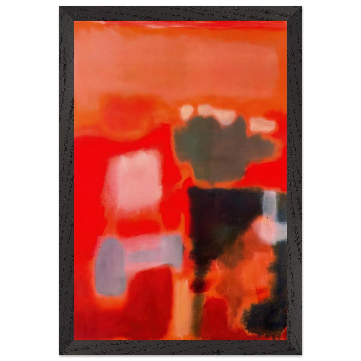 Mark Rothko - No.1 - 1949 Wall Art - 60x80 cm / 24x32 inches - Premium Wooden Framed Poster With Fine Art Paper-canvas - Black frame