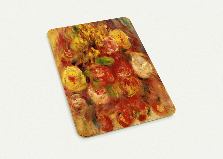 Flowers in a Vase with Blue Decoration By Pierre-Auguste Renoir Pack of 10 Post Cards | Pierre-Auguste Renoir Post Cards | A6 (10.5 x 14.8 cm) - 4.1 x 5.8 inches