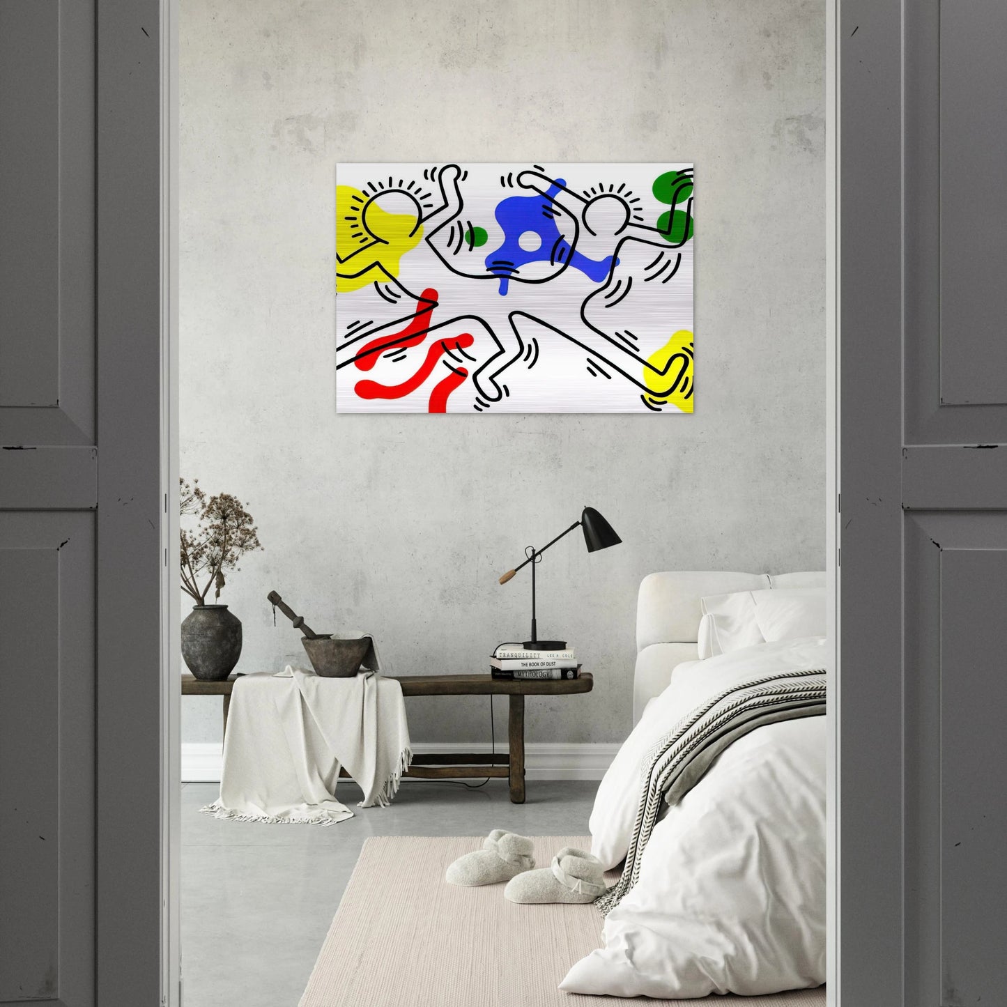 UNTITLED 1986 - Keith Haring Brushed Aluminum Print - 70x100 cm / 28x40 inches | Keith Haring Aluminum Print | Keith Haring Prints