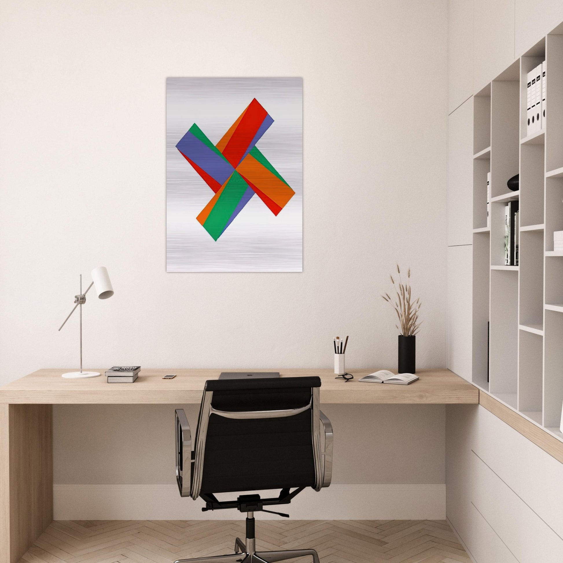 Aus Portfolio Kinderstern - 1989 - Max Bill Brushed Aluminum Print - 70x100 cm / 28x40 inches | Max Bill Aluminum Print | Max Bill Prints