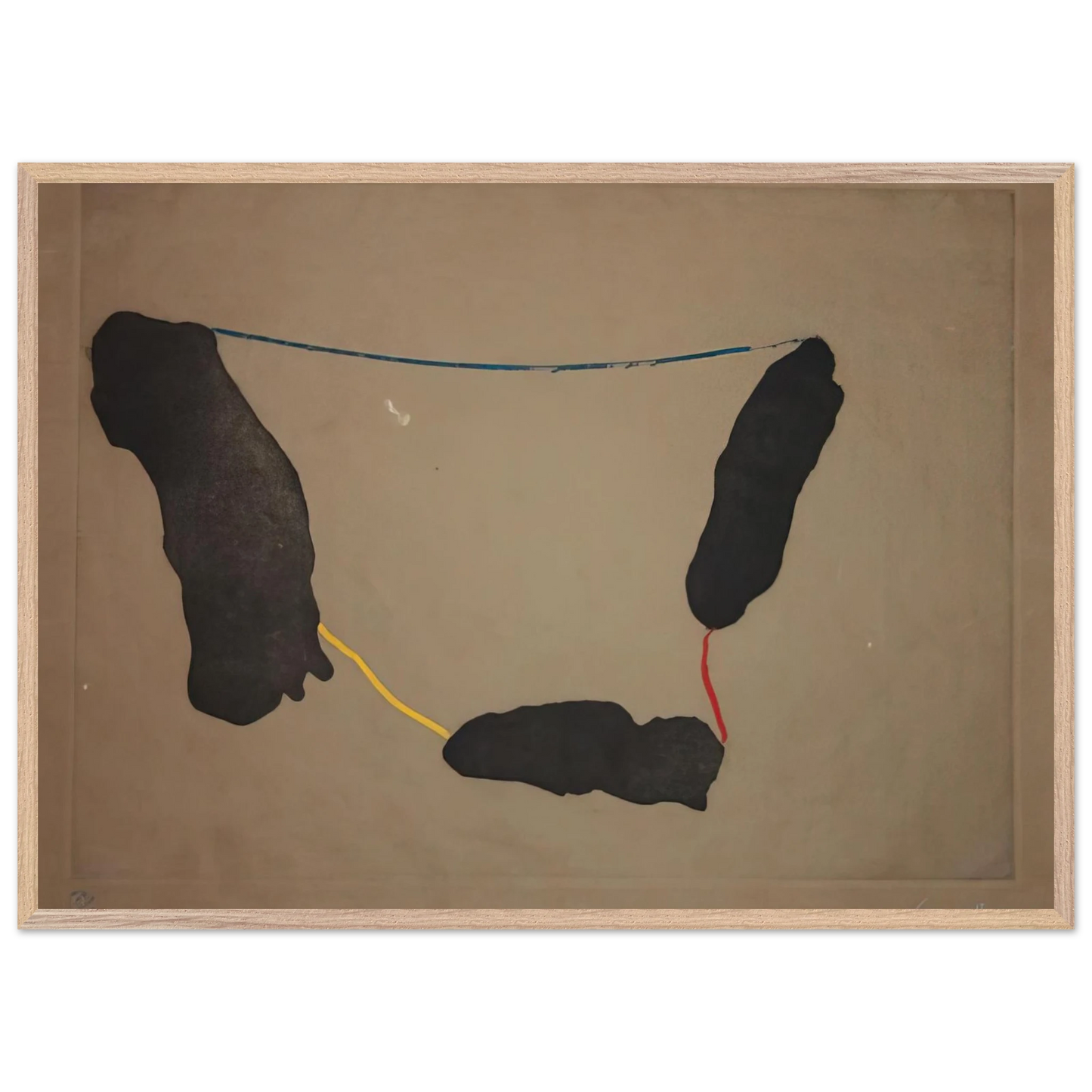Helen Frankenthaler - Connected By Joy - 1973 Wall art - 30x45 cm / 12x18 inches - Premium Wooden Framed Poster With Fine Art Paper-canvas - White frame