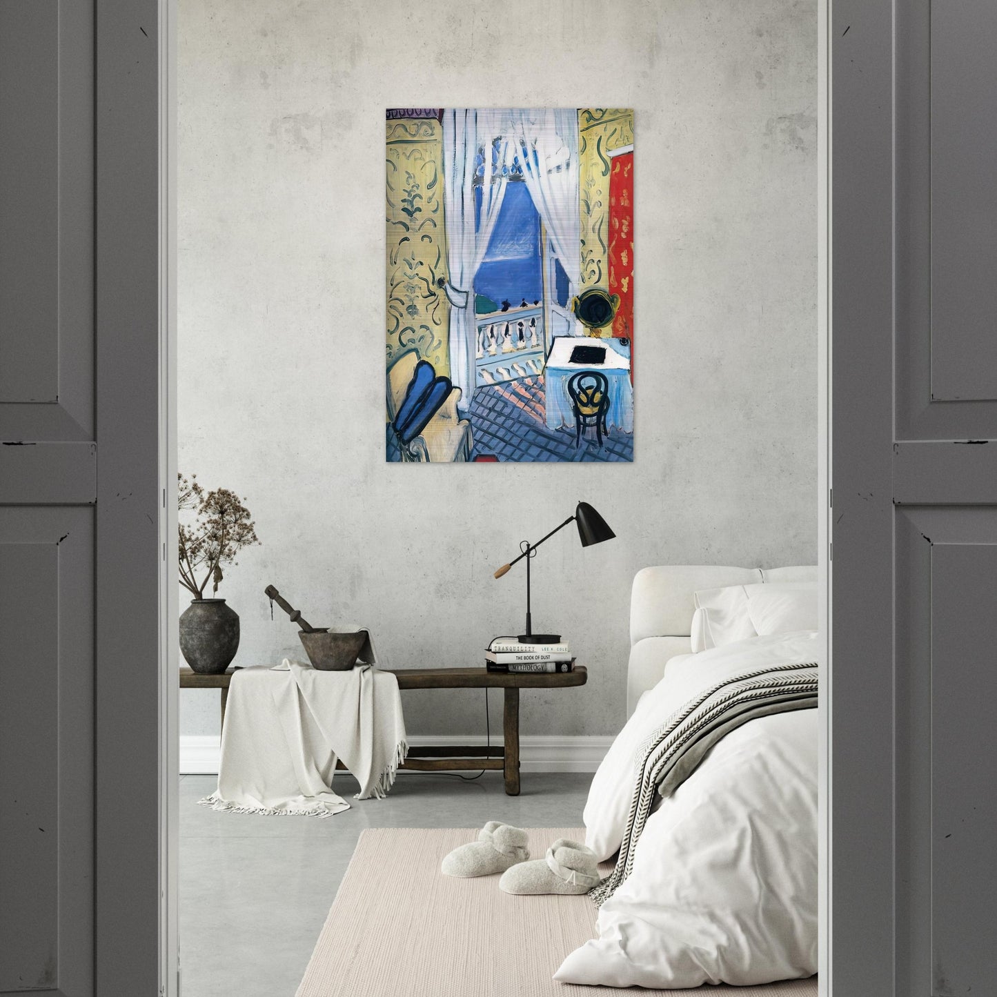 INTERIOR WITH A VIOLIN CASE 1919 - Henri Matisse Brushed Aluminum Print - 70x100 cm / 28x40 inches | Henri Matisse Aluminum Print | Henri Matisse Prints