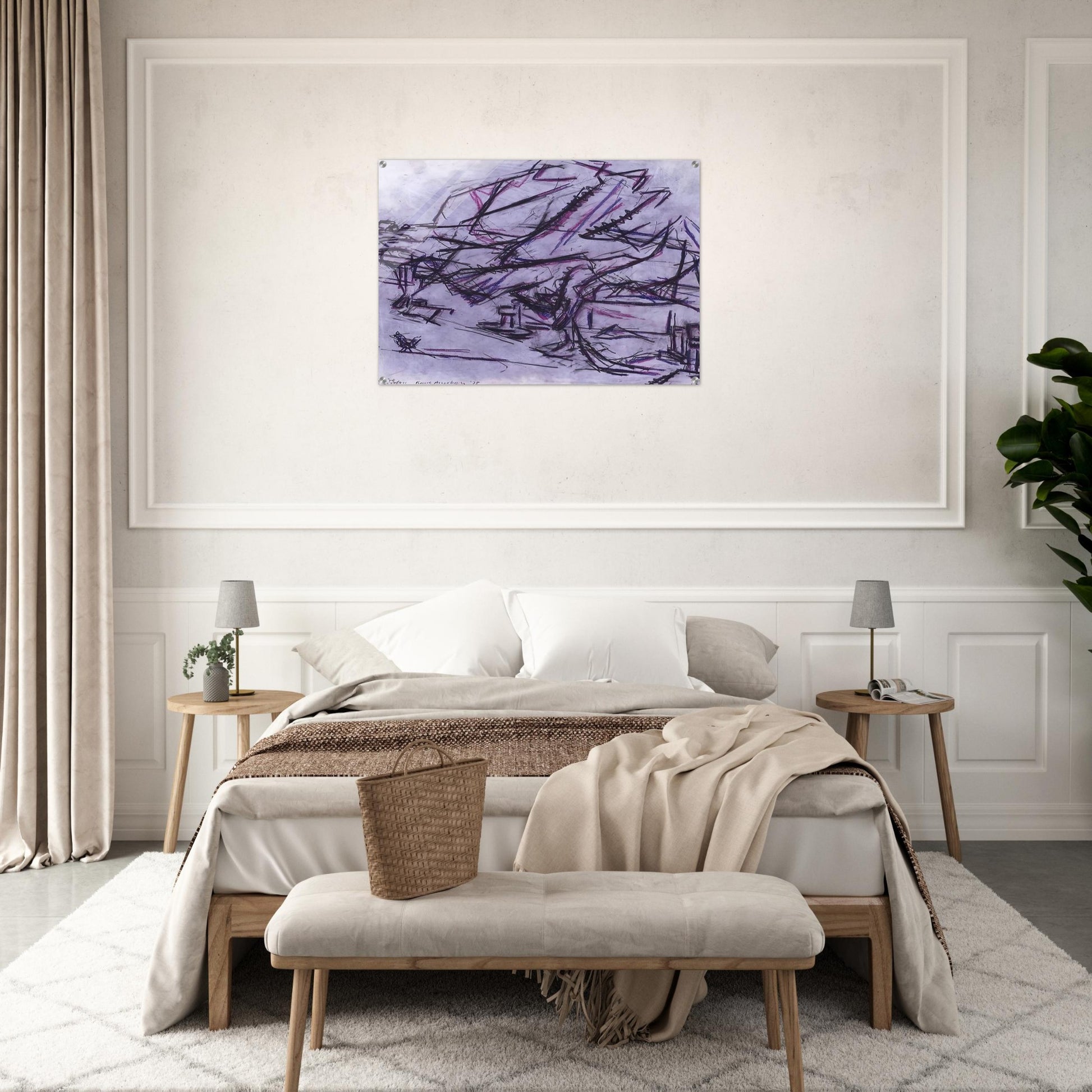 TREE AT TRETIRE - Frank Auerbach Acrylic Print - 70x100 cm / 28x40″ inches | Frank Auerbach Wall Art | Frank Auerbach Prints