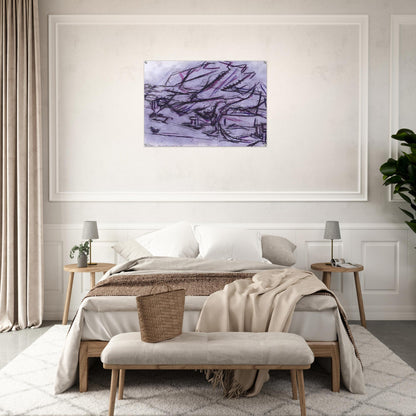TREE AT TRETIRE - Frank Auerbach Acrylic Print - 70x100 cm / 28x40″ inches | Frank Auerbach Wall Art | Frank Auerbach Prints