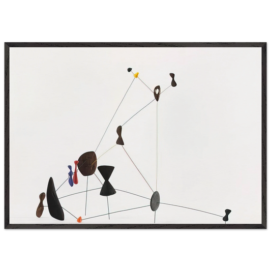 CONSTELLATION 1943 - Alexander Calder 70x100 cm / 28x40 inches Framed Art Print – Black Wooden Frame
