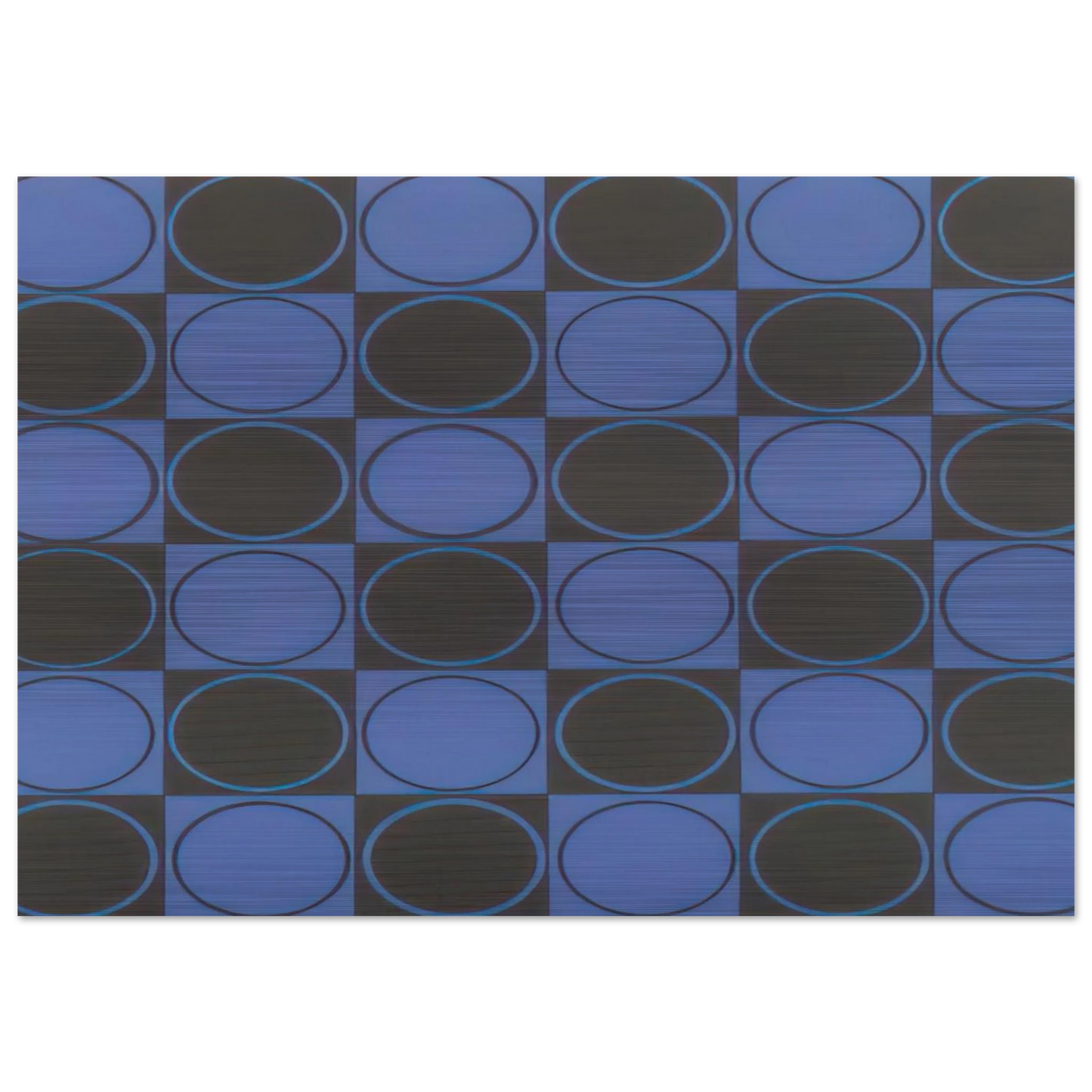 Carre bleu et noir - 1980 - Antonio Asis Brushed Aluminum Print - 70x100 cm / 28x40 inches | Antonio Asis Aluminum Print | Antonio Asis Prints