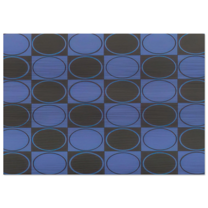 Carre bleu et noir - 1980 - Antonio Asis Brushed Aluminum Print - 70x100 cm / 28x40 inches | Antonio Asis Aluminum Print | Antonio Asis Prints